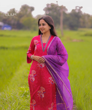 Elegant Muslin Silk Side-Open Kurta Set