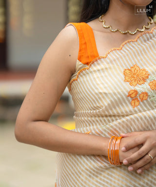 Festive Saree for Women with Floral Motifs