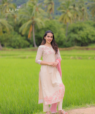 Opaline Aura Slub Cotton Kurta Set