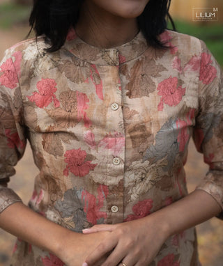 Open Slit Hazel Bloom Kurti