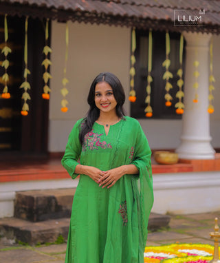 Organza A-Line Kurta