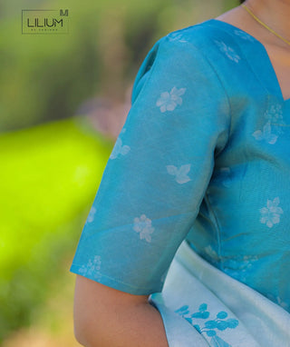 Soft sheen tissue silk fabric close-up