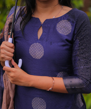 Premium Blue Monarch Silk Outfit