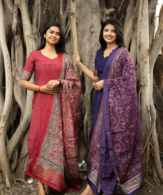 Red Silk Kurti for Women