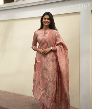 Rose Dawn muslin 3-piece dress set front view