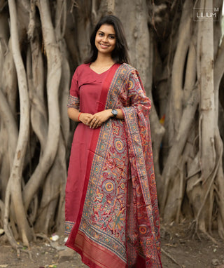 Rosso Opulence Russian Silk Kurti