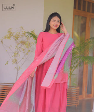 Rosy Dynasty Slub Cotton Set