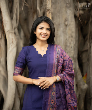 Russian Silk Kurti with Shawl