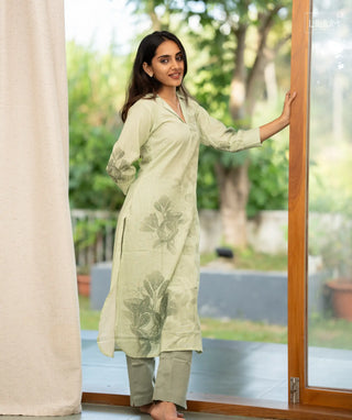 Sage Dynasty Slub Cotton Co-ords for Women
