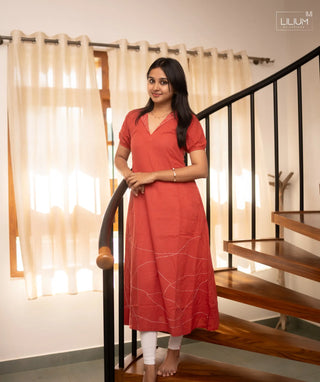 Scarlet Queen Slub Cotton Kurti for Women