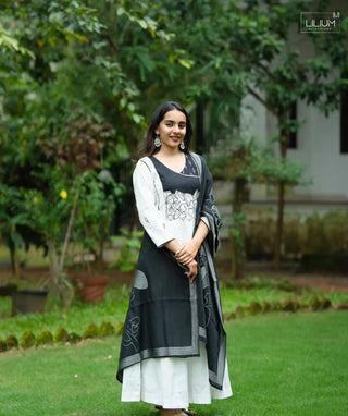 Shadow Royale Slub Cotton Anarkali Set