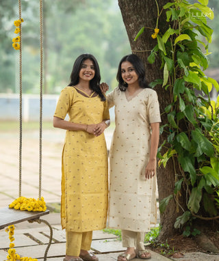 Silk cotton coords open slit detail