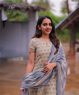 Slub Cotton 3 Piece Kurti