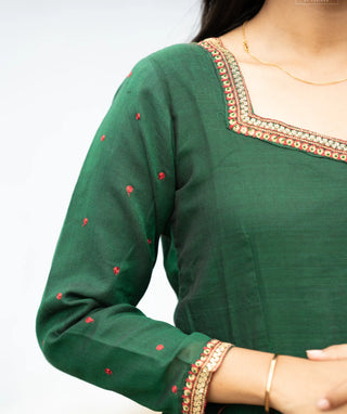 Stylish Forest Pine Kurta Set with Dupatta
