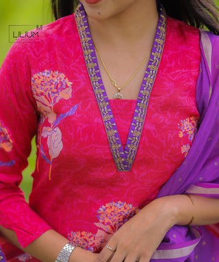 Muslin Silk Kurta Set with Soft Lining