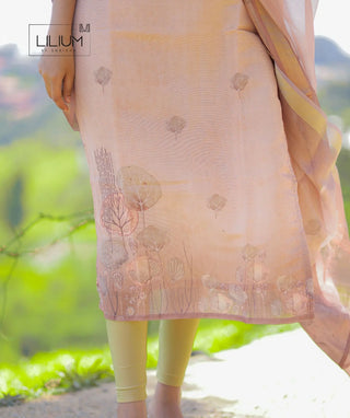 Lined silk kurti styled for casual wear