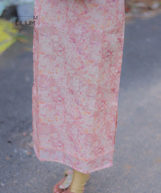Pink pastel kurti with soft shawl