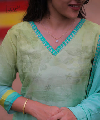 Stylish Muslin Kurti Set with Dupatta