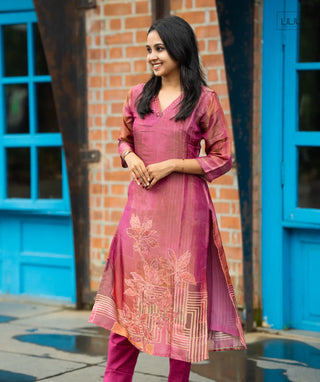 Veloura Petal Tissue Silk Co-ords Front View