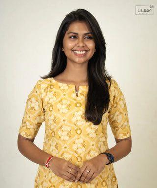 Women’s Casual Cotton Kurti Open Slit Detail