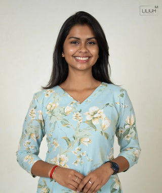 Women’s Casual Cotton Kurti with Open Slit