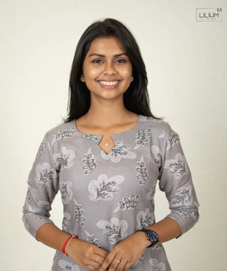 Women’s Casual Cotton Kurti with Open Slit