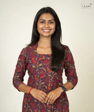 Women’s Casual Cotton Kurti with Open Slit