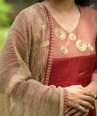 Women’s Ruby Muslin Anarkali Dress
