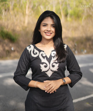 Women’s Black Cotton Co-ords Casual Wear