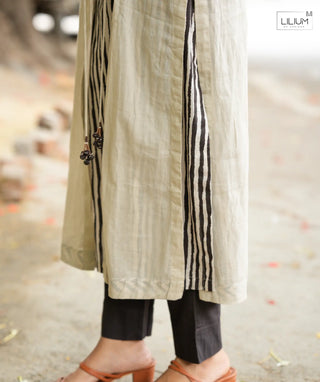 Striped Elegance Casual Cotton Outfit for Women