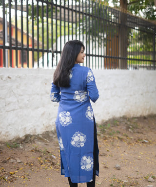 Casual Wear Cerulean Bloom Kurti