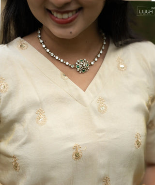 Mint Green Tissue Silk Outfit for Casual Wear