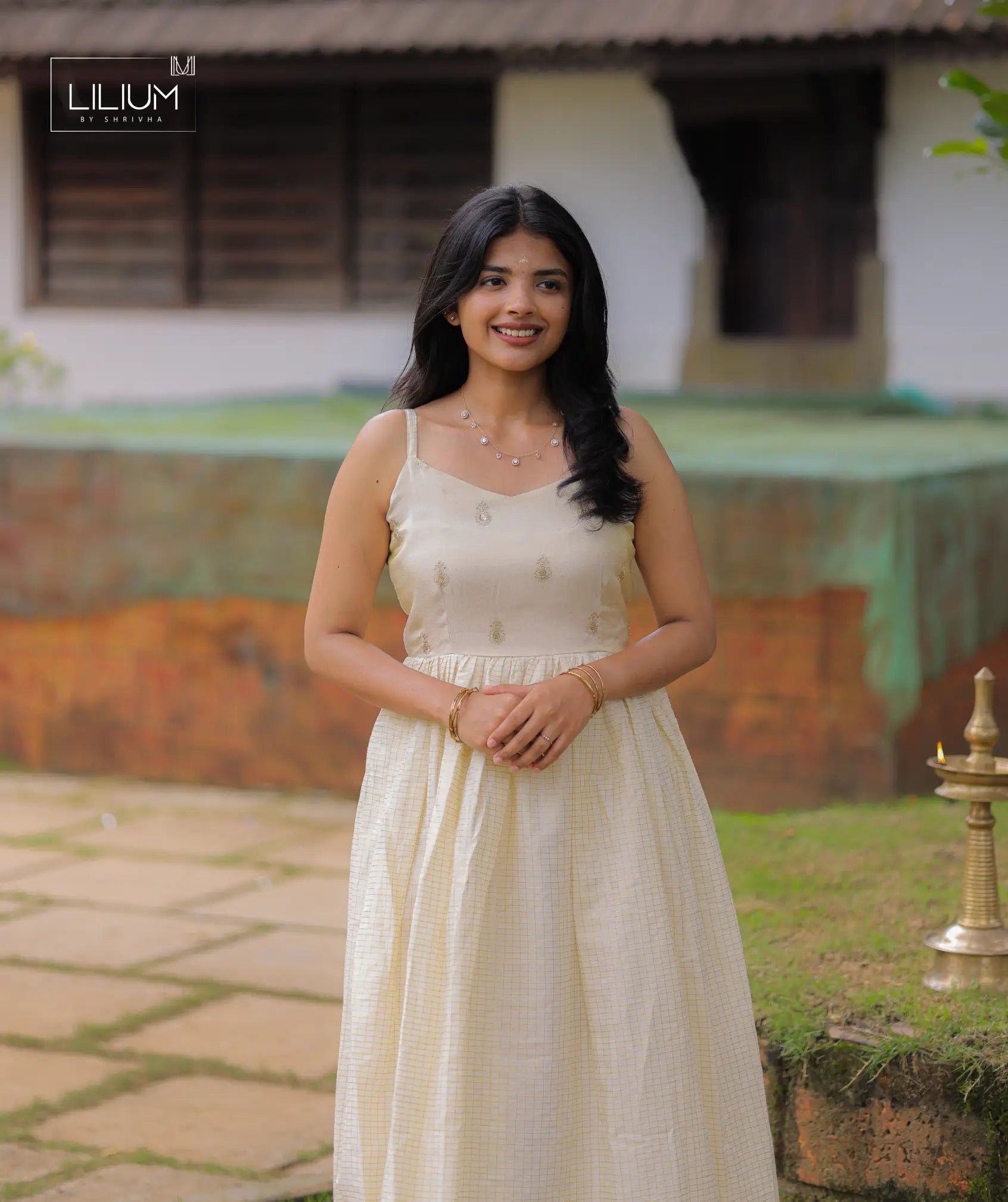tissue silk dress for women Cream tissue silk anarkali suit for women