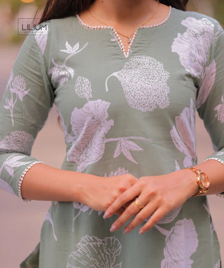 Summer casual cotton kurti for women – side profile