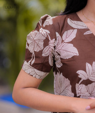 Breathable cocoa maxi with lining for women