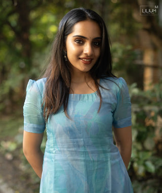 casual wear organza kurti