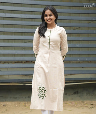 Angel Feather cotton kurti front view