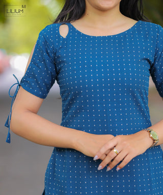 Comfortable casual co-ords for women in blue shade