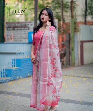 Kurti with shawl and lining for comfortable wear