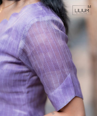 Stylish Moonlit Violet silk kurti for women