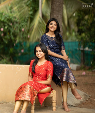 Festive party wear silk kurti for Diwali
