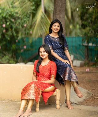 Festive party wear silk kurti for Diwali