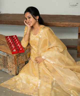 Casual wear tissue silk set for women