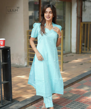 Elegant lined cotton co-ords with pockets