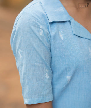 Women’s handloom kurti with half sleeves