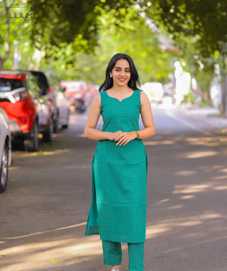 Jade Mist handloom cotton co-ords for women