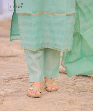 Stylish 3 piece cotton kurti set with lining