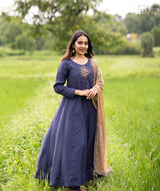 Celestial Glow Muslin Silk 3 Piece Set for women