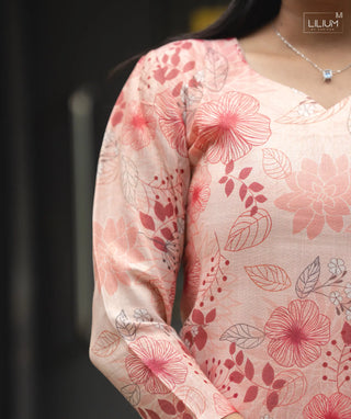 Side view of 42-inch kurti length