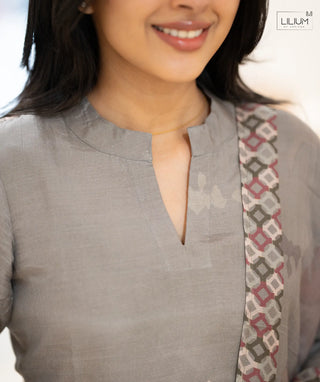 Soft muslin festive kurti 3-piece set for women